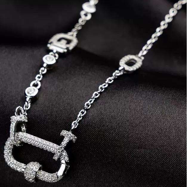 翡翠万能扣项链超百搭DIY回形针万能扣网红爆款全能调节链S925银