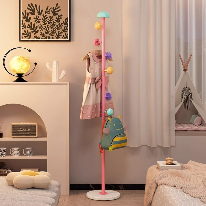 Children's Clothes Drying Rack Manufacturer Wholesale Household Floor-Standing Internet Celebrity Mushroom Coat Rack Simple Space-Saving Clothes Rack