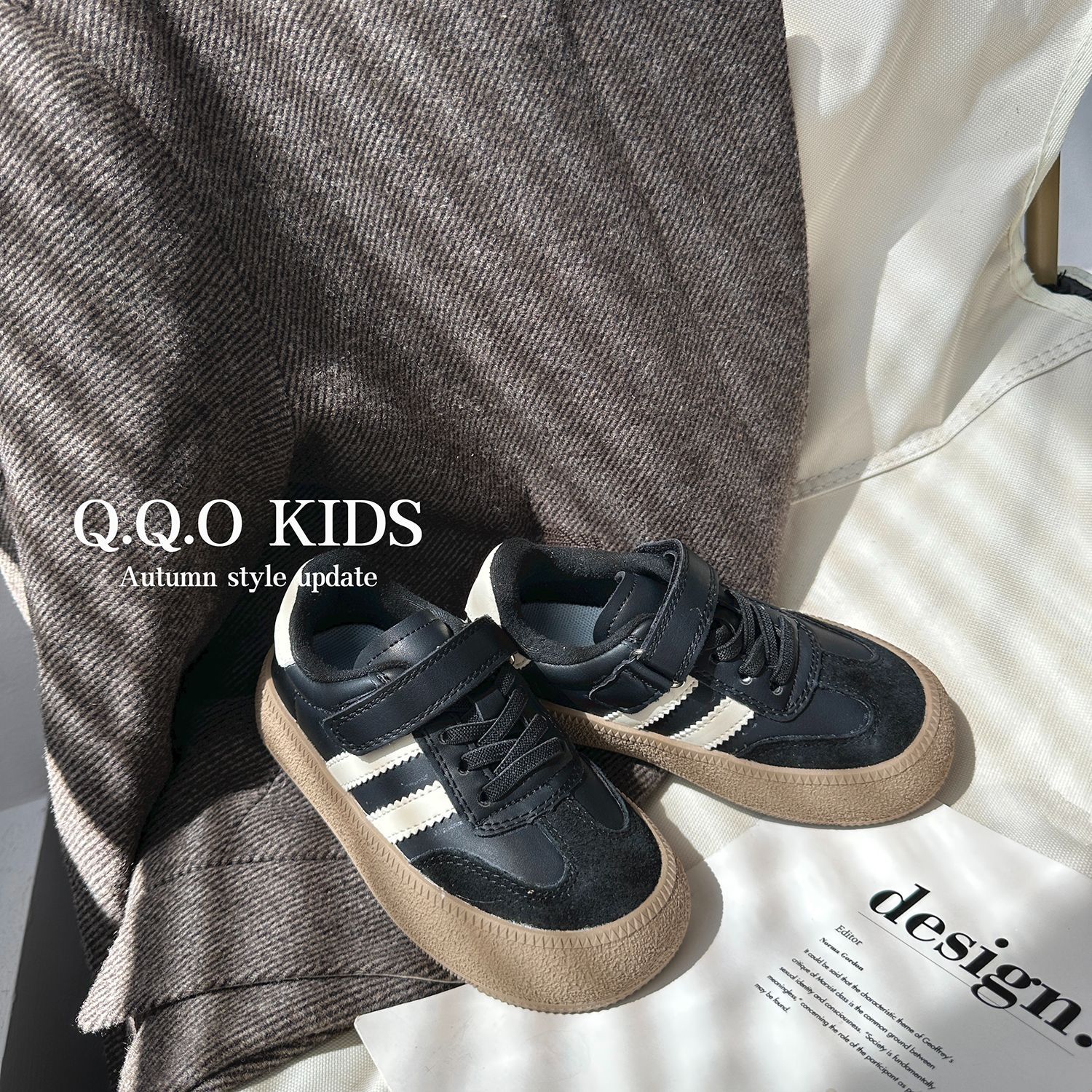 QQO Scarpe per bambini 2023 Autunno e Inverno Nuovi bambini Scarpe basse da tavolo Scarpe casual da ragazzo Moda per ragazze peluche_voghion.com