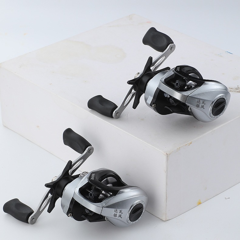 Rueda de goteo de agua luya plata personalizada comercio exterior transfronterizo al por mayor torpedo negro fuerte rueda de pesca luya rueda larga inversión carretera resbaladiza
