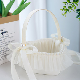 Wedding Flower Girl Flower Basket Scattering Petals Heart Shape Hand Basket Candy Flower Arrangement Basket Dance Performance Props
