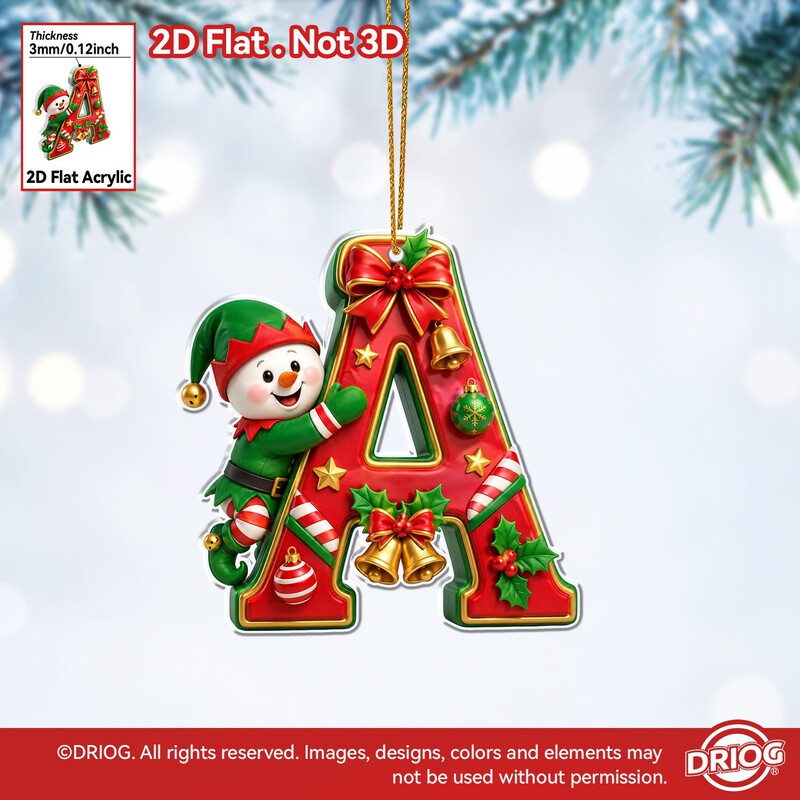 Cross-border bestseller: 2D flat acrylic Christmas snowman ornaments with 26 letters, perfect for home and car decoration Cross-border bestseller: 2D flat acrylic Christmas snowman ornaments with 26 letters, perfect for home and car decoration
