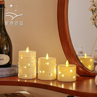 Led Artificial String Candle Lights, Powder Candles, Concert Atmosphere Decorative Lights, Desktop Decoration Arrangements, Small Ornaments