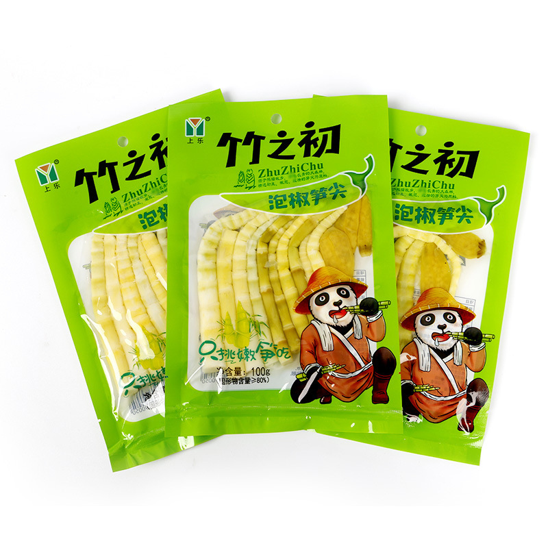 竹之初泡椒笋尖90g四川特产新鲜嫩竹笋休闲零食小袋包装即食脆笋