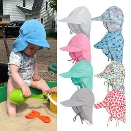 2021夏季新款户外透气网布宝宝太阳帽 出游儿童可爱防晒遮阳帽子