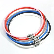 跨境欧美负离子硅胶项圈男女抗疲劳能量平衡磁扣户外运动颈环项链