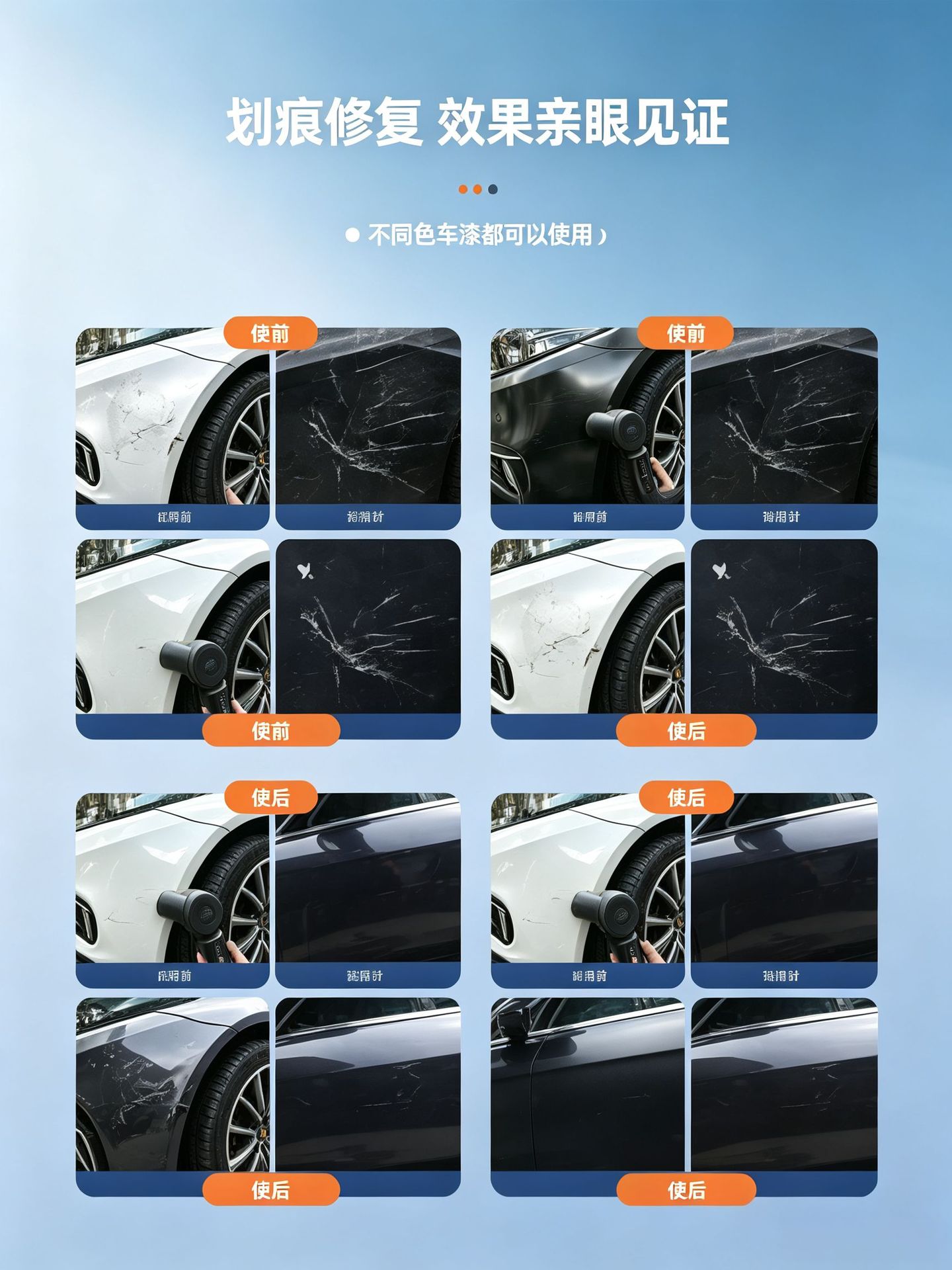 Car scratch repair wax set, car waxing machine set, paint surface abrasive polishing wax, repair wax