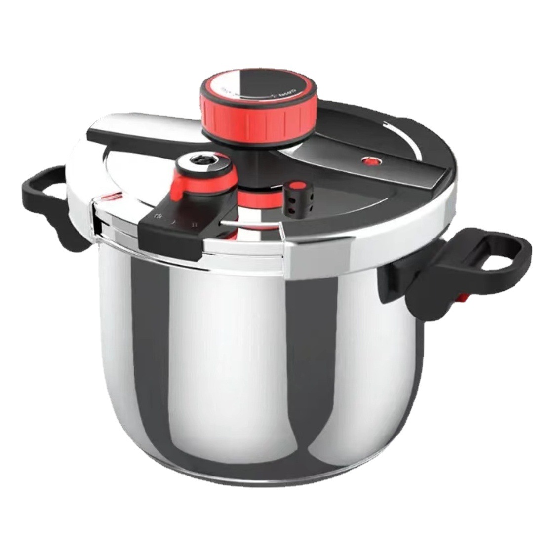 Tiktok misma a prueba de explosiones de presión giratoria hogar 304 Acero inoxidable olla de presión de vapor rápido