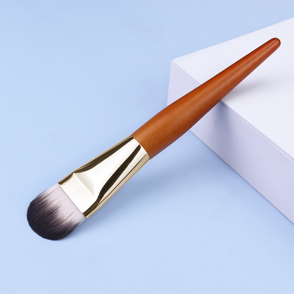 Cepillo de maquillaje multifuncional ultra delgado ensanchado sin marcas blanqueador no comer cepillo de base tipo lengua de polvo grande cepillo de máscara de pelo suave