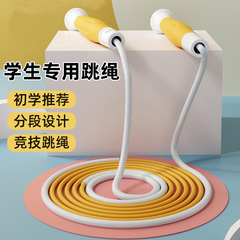 縄跳びの小学生の子供の砂の段階式の中で専用のスピードの段階式を試験します。