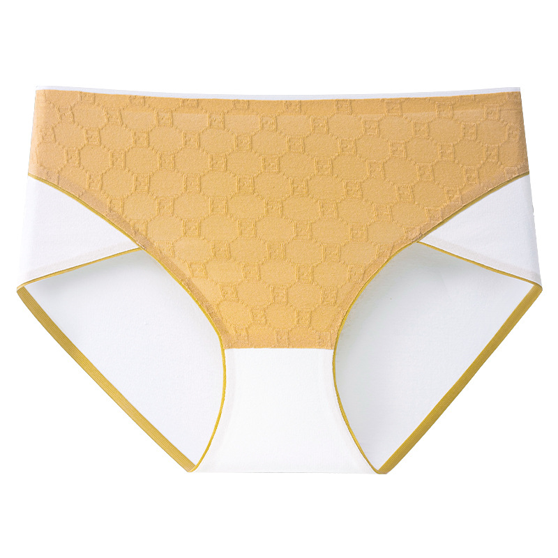 Algodón de las mujeres Mediados de cintura antibacteriano entrepierna triángulo pantalones cortos cabeza de algodón transpirable niñas más tamaño ropa interior sin costuras