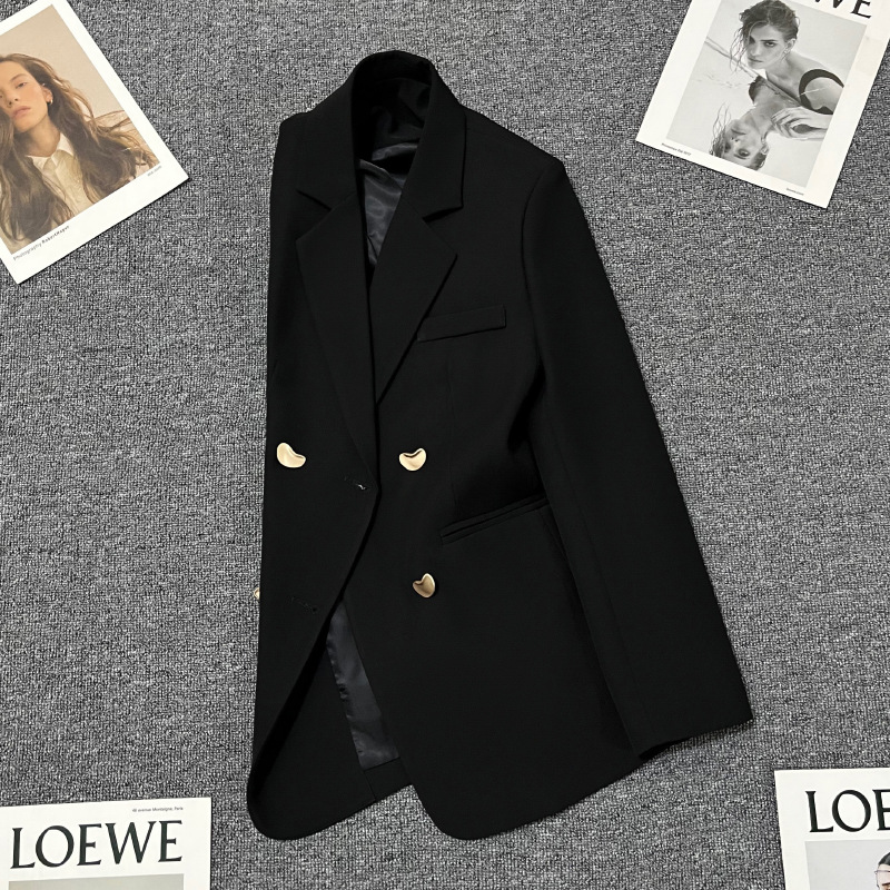Blazer Casual de Vestir para Mujer de Poliéster Manga Larga con Cuello de Solapa