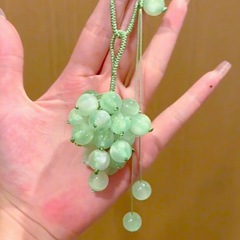 爆款 新中式葡萄变色包挂手机链葡萄挂件DIY成品闺蜜对象七夕礼物