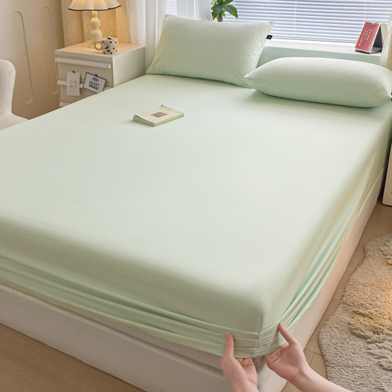 2025 nueva ropa de cama de una sola pieza de algodón 100 funda de cama de algodón con todo incluido cubierta protectora de colchón pieza individual de tres piezas 2