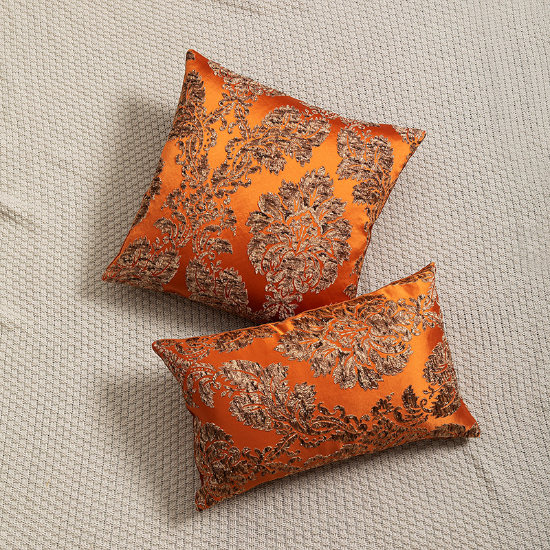 Luxus-Klassiker im europäischen Stil mit großem Muster, Jacquard-Handarbeit, Sofakissenbezug, Heimdekoration, Modellzimmer, Kissenbezug_voghion.com