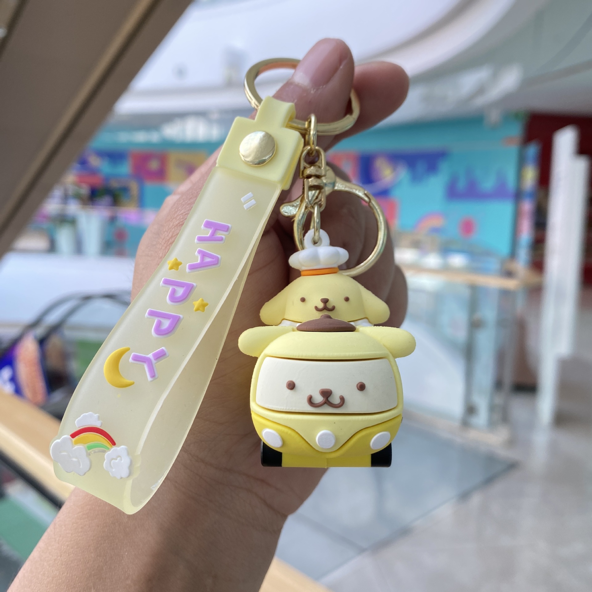 Nuevo coche Sanrio llavero dibujos animados lindo muñeca colgante coolomi adornos coche bolsa llavero