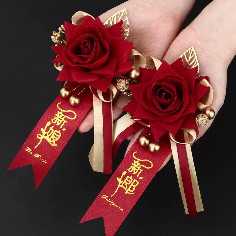 У б Ю wedding flowers lapel pin for bride, realistic brooch, accessory, jewelry, Aliexpress