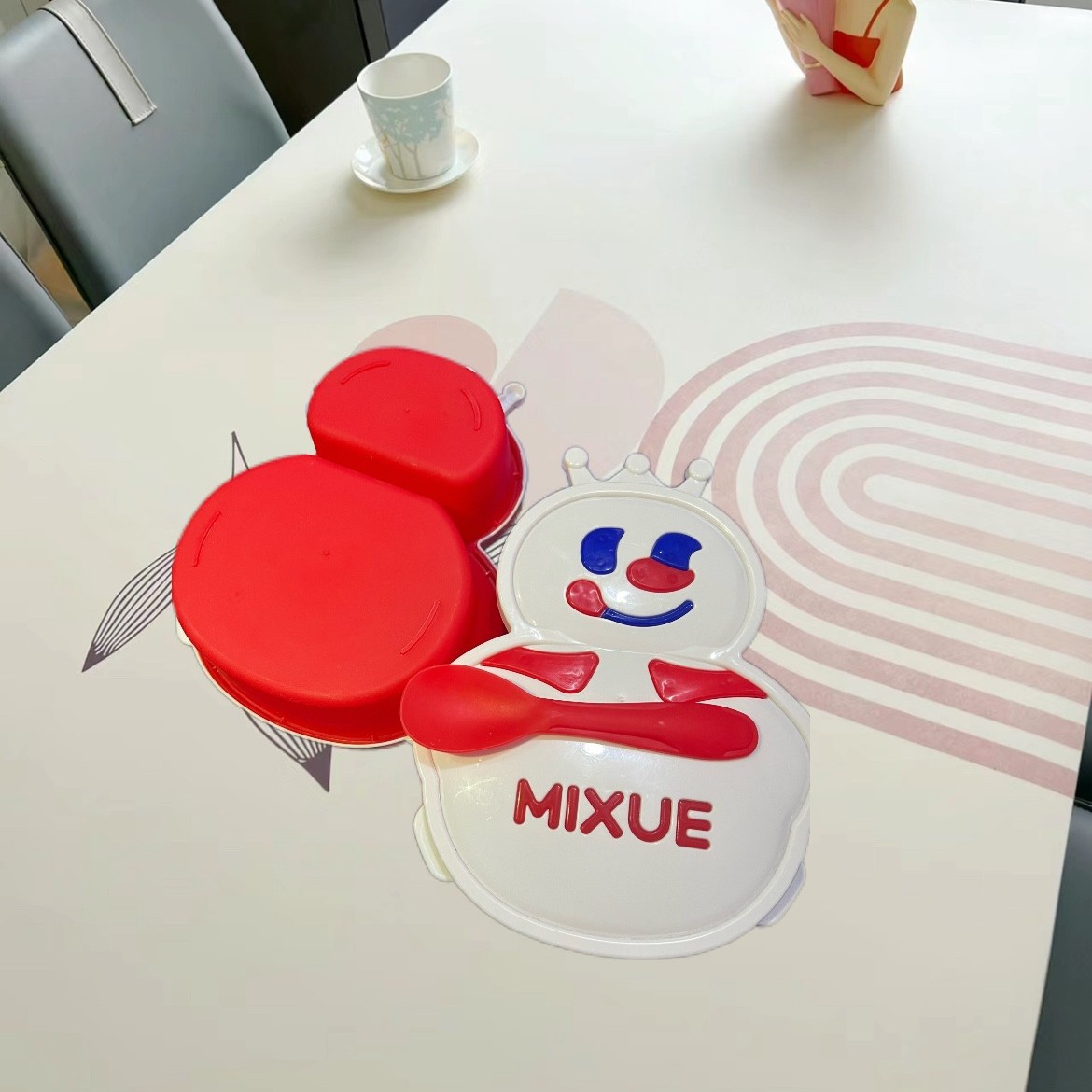 New Mixue Bingcheng Lunch Box Internet Celebrity Household Kindergarten Children's Lunch Box Cartoon Insulated Portable Bag Baby Lunch Box