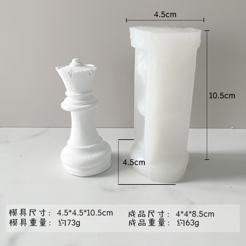 Jiahuimei ajedrez aromaterapia vela molde de silicona piezas de ajedrez DIY fragante piedra yeso epoxi decoración herramienta abrasiva