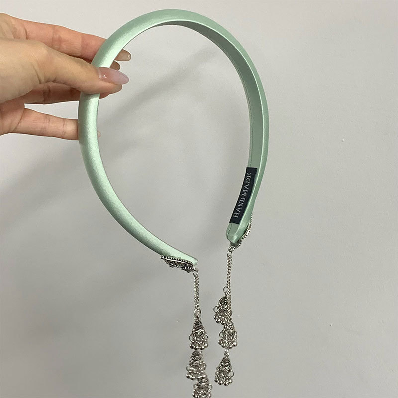 Aro de campana de borla verde claro