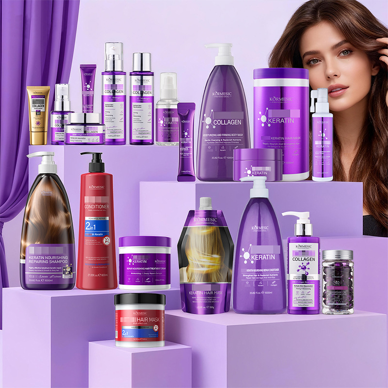 KORMESIC queratina en inglés champú champú serie de máscaras para el cabello suave fábrica al por mayor