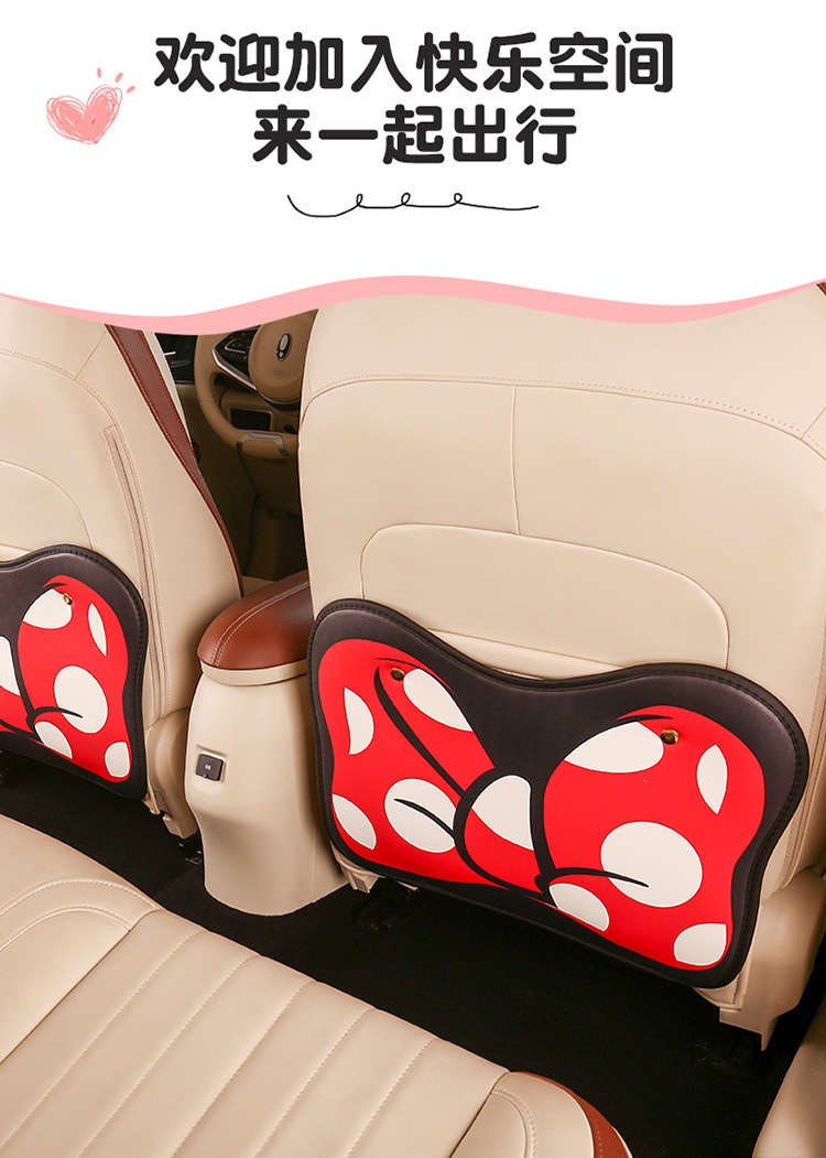 Polka Dot Anti-Kick Pad Chair Back Hanging Short Chair Back Anti-Kick Pad Car Seat Chair Back Anti-Fouling Pad Bow Type