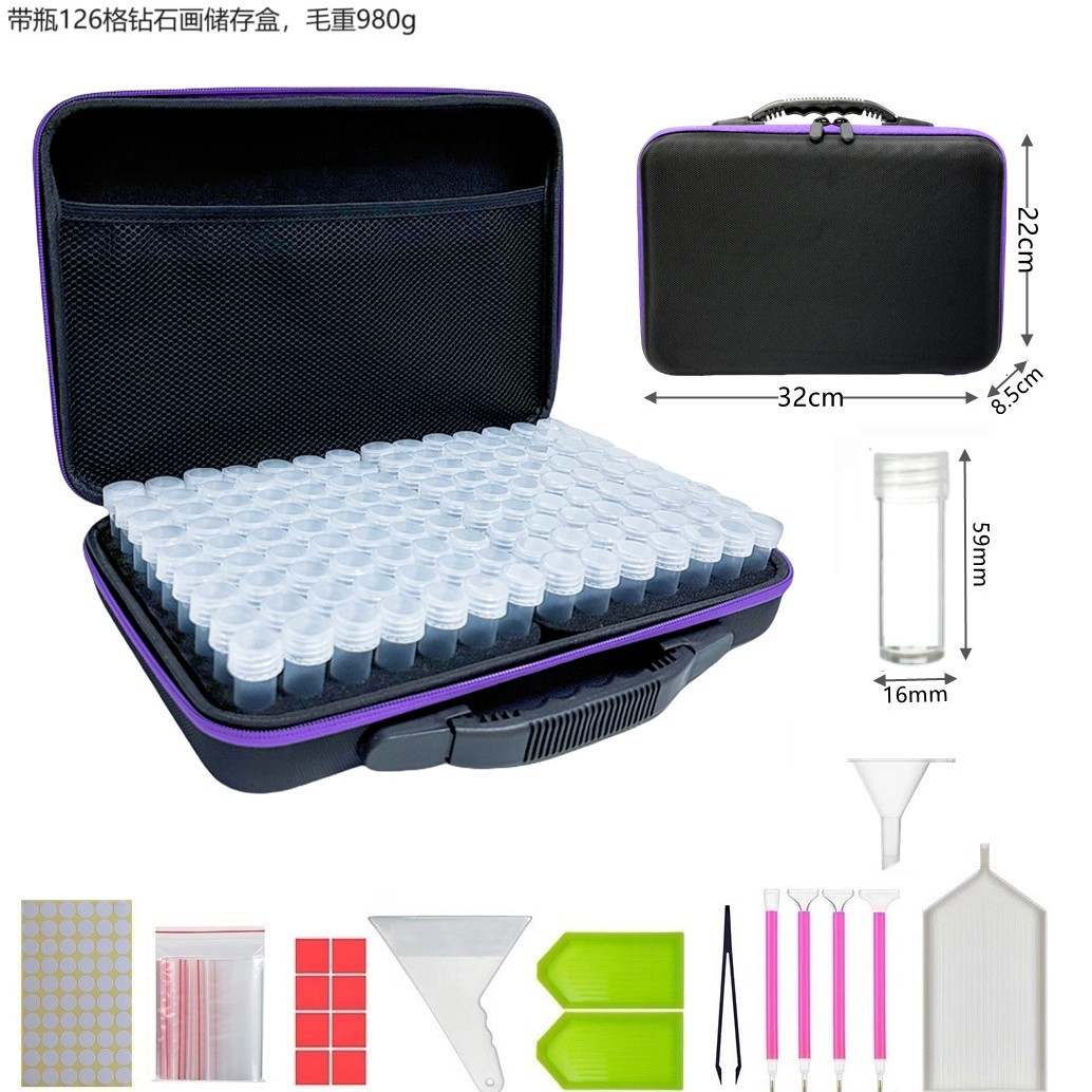 Conjunto de herramientas de pintura de diamante bolsa de almacenamiento Caja de Herramientas 30/60 botella de rejilla multifuncional portátil pintura herramienta traje