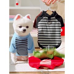 狗狗秋冬衣服饰条纹宠物小大猫咪法斗泰迪比熊百搭打底衫用品透气