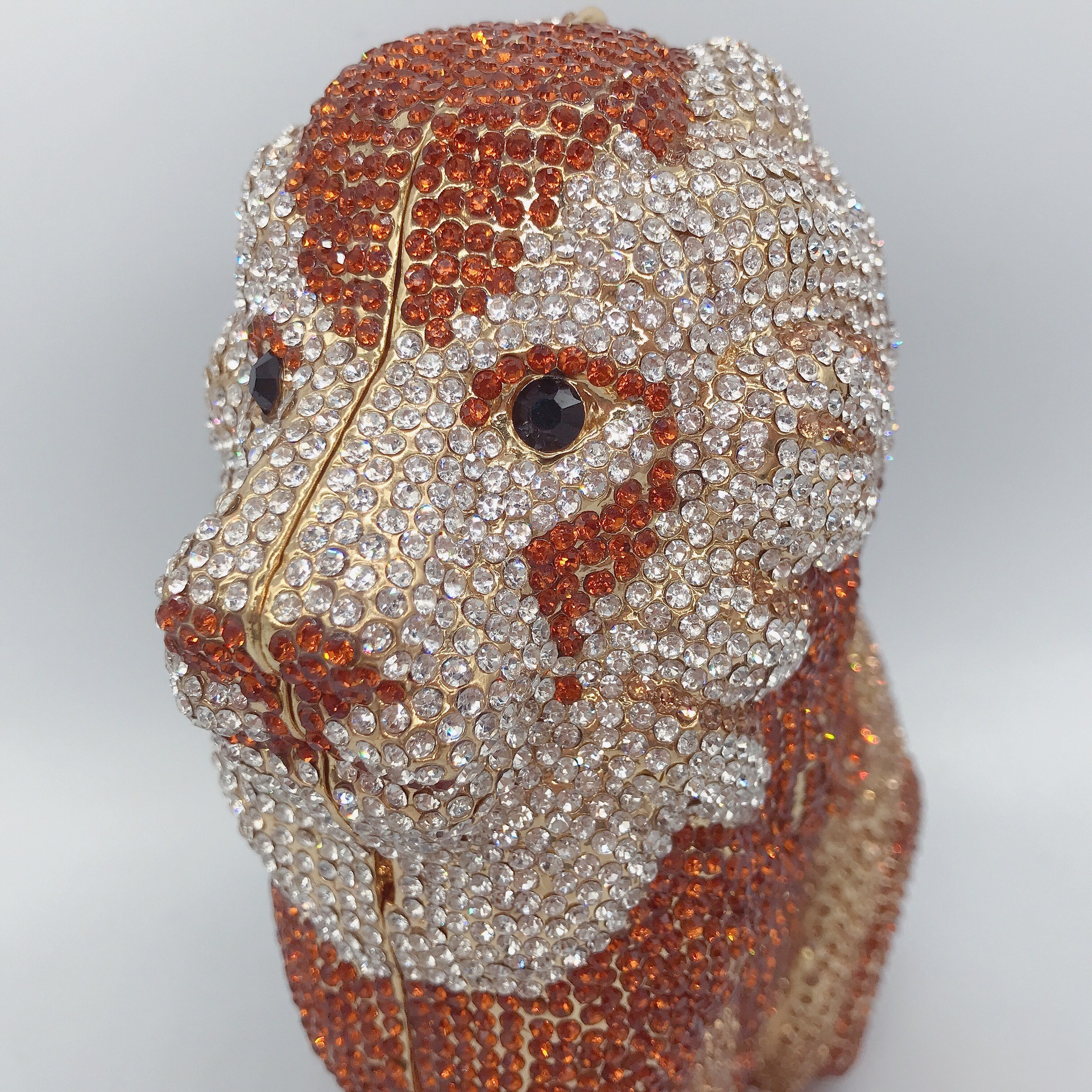 Selección estricta Crystal eveningbag forma de león transfronteriza bolsas de cena de diamante animal bolsas de mano de mujer
