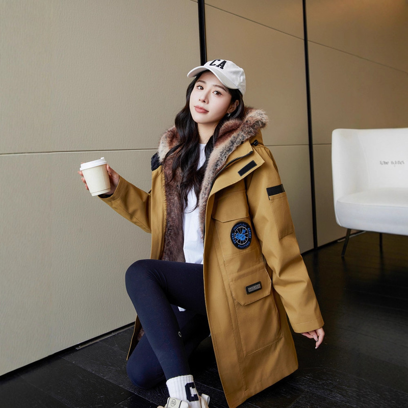 2025 New Style Mid-Length Parka with Removable Lining, Mink Fur Coat, Fur Jacket for Women, Fur Integrated