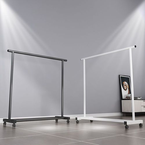 Simple clothes drying rack floor-standing bedroom folding household clothes drying rod indoor balcony shelf cool drying clothes hanger wardrobe