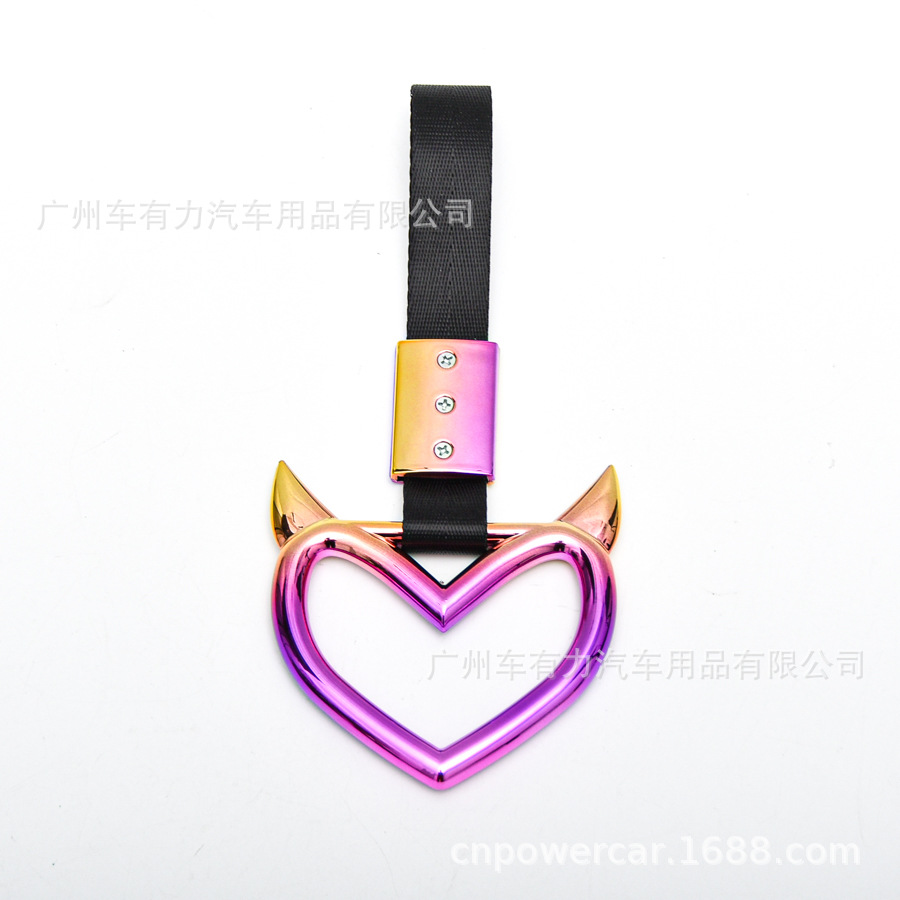 Anillo de Tirón Colorido JDM para Auto, Anillo de Advertencia con Corazón JDM Colorido, Anillo de Tirón con Diseño de Hello Kitty/Corazón image 11