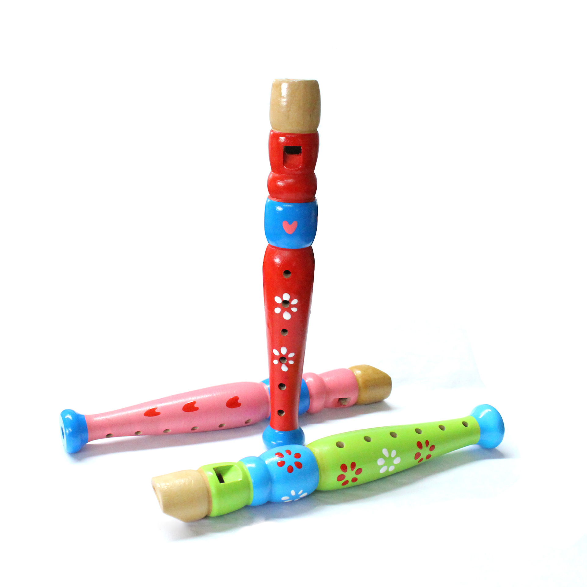 Artesanía de madera de Seis hoyos tocando el instrumento musical Piccolo de los niños clarinete kindergarten música instrumento musical de los niños al por mayor