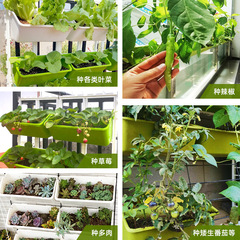 Wheeled multi-layer balcony mobile flower rack tray vegetable strawberry vegetable pot set flower pot tray wholesale