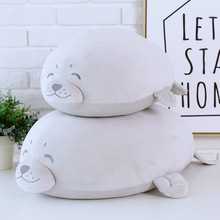 羽绒棉海豹北极熊海狮公仔毛绒玩具娃娃抱枕大号生日礼物批发