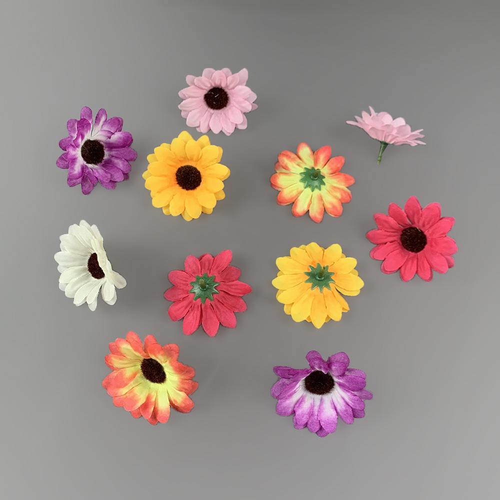 Flores de girasol simuladas mini adornos flor de sol al por mayor DIY decoración jardín de infantes flores falsas props de fotografía ins
