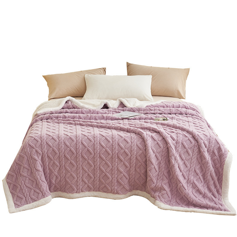 Fronteriza brida manta de peluche gruesa torre de cubierta de oficina siesta manta de peluche de coral manta de aire acondicionado manta de regalo manta al por mayor