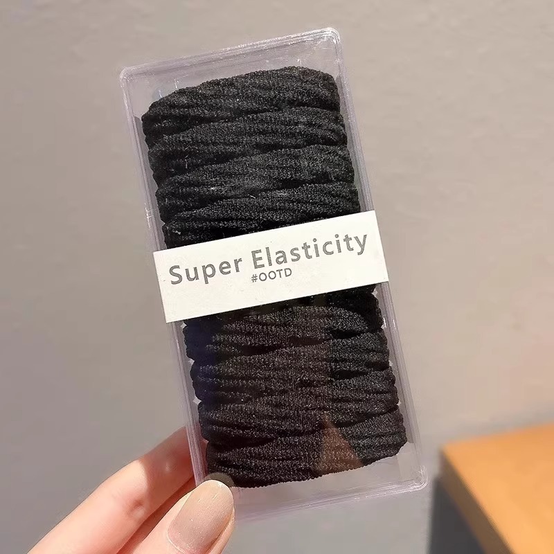 Cuerdas de cabeza de alta calidad, lindas chicas, cabello azul de sal marina, alta elasticidad y duradera, anillo de cabello de cola de caballo, correa de cuero para mujeres