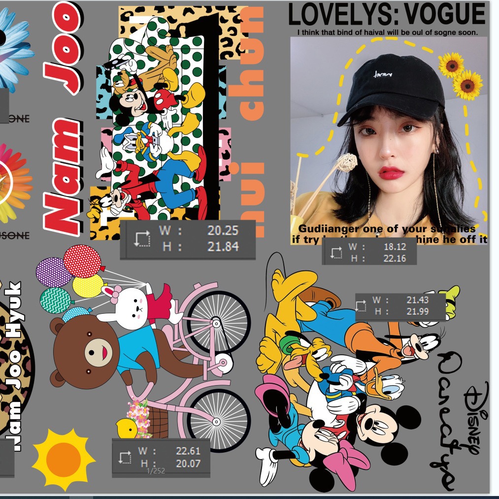 厂家女装烫画 时尚烫画 柯式平面烫画