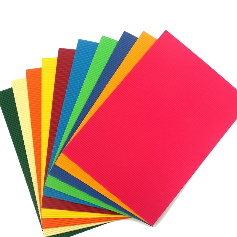 A4 color papel corrugado papel kindergarten a mano modelo de papel molde material DIY arte papel onda papel 10 unidades