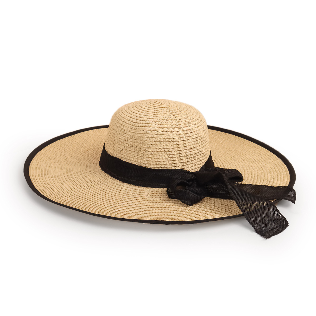 Wholesale Fashion Bows Big Eaves Sunshade Straw Hat display picture 3