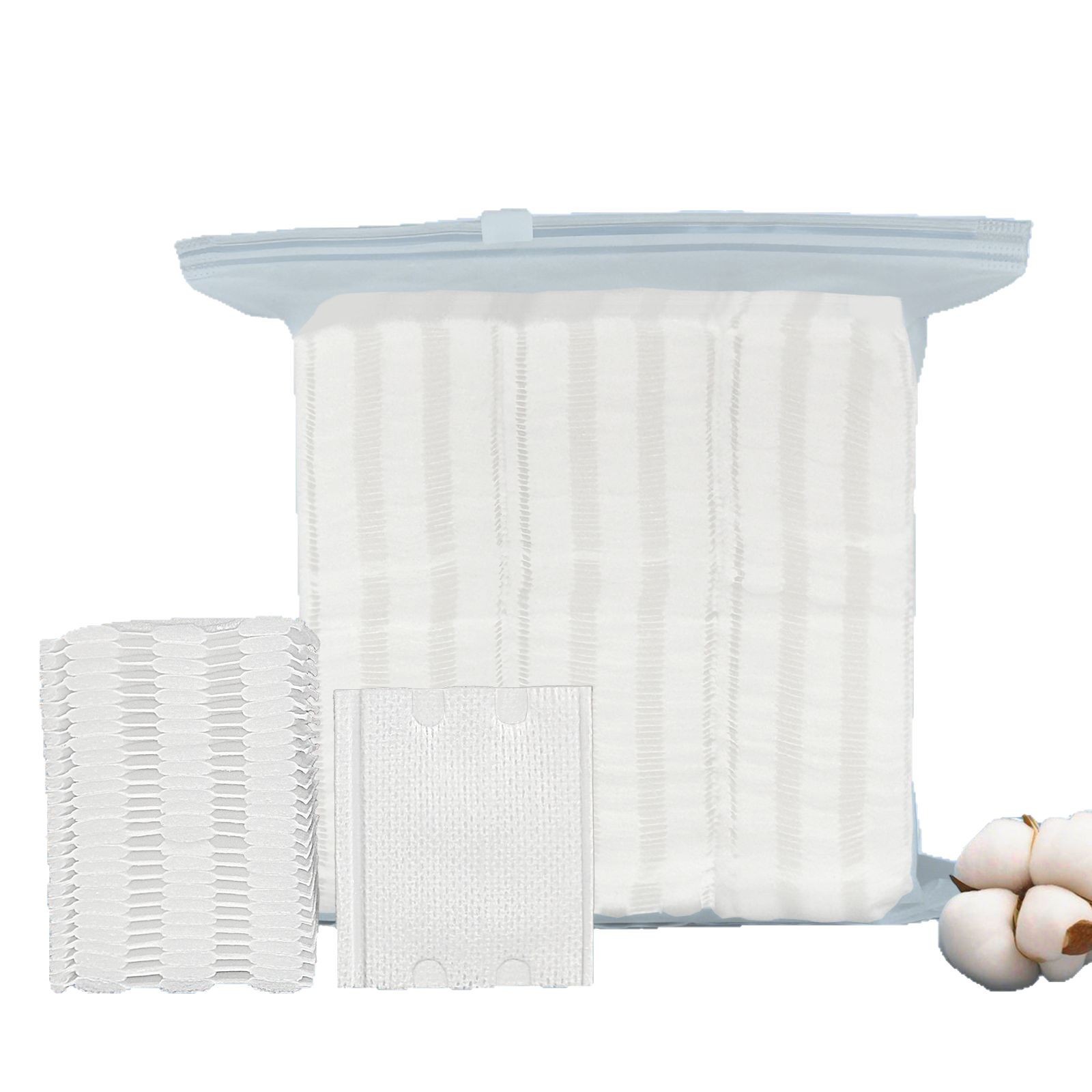 222 piezas de algodón de maquillaje grueso algodón de maquillaje desechable algodón de maquillaje no pierde pelusa bolsa transparente