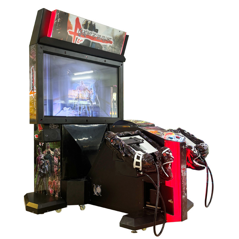 Equipo de la ciudad de videojuegos Casa encantada 4 máquina de pistola de simulación doble equipo de entretenimiento sala de juegos máquina de juego de monedas para adultos