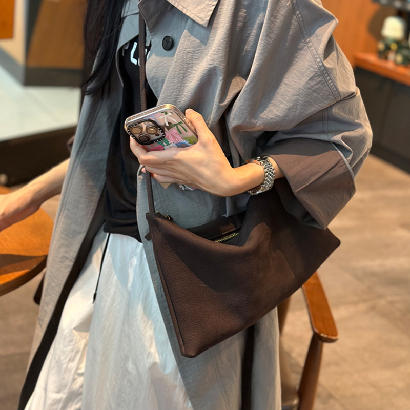 包包2025新款女包秋冬真皮时尚斜挎包大容量复古单肩腋下托特包|undefined