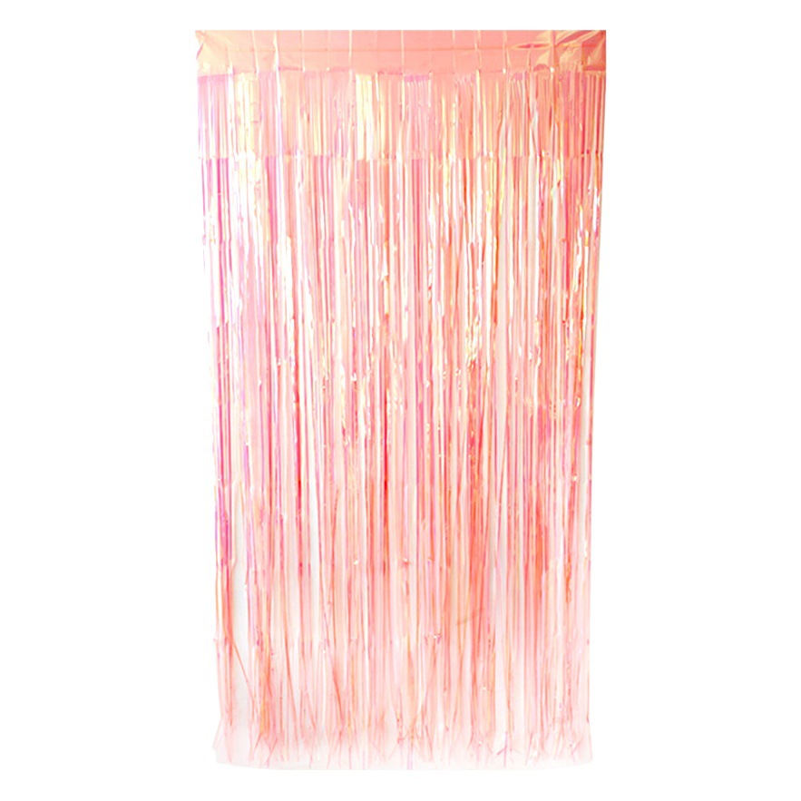 Cross-Border Colorful Rain Curtain 1*2m Birthday Party Decoration Wedding Arrangement Background Wall Iridescent Rain Curtain Tassels