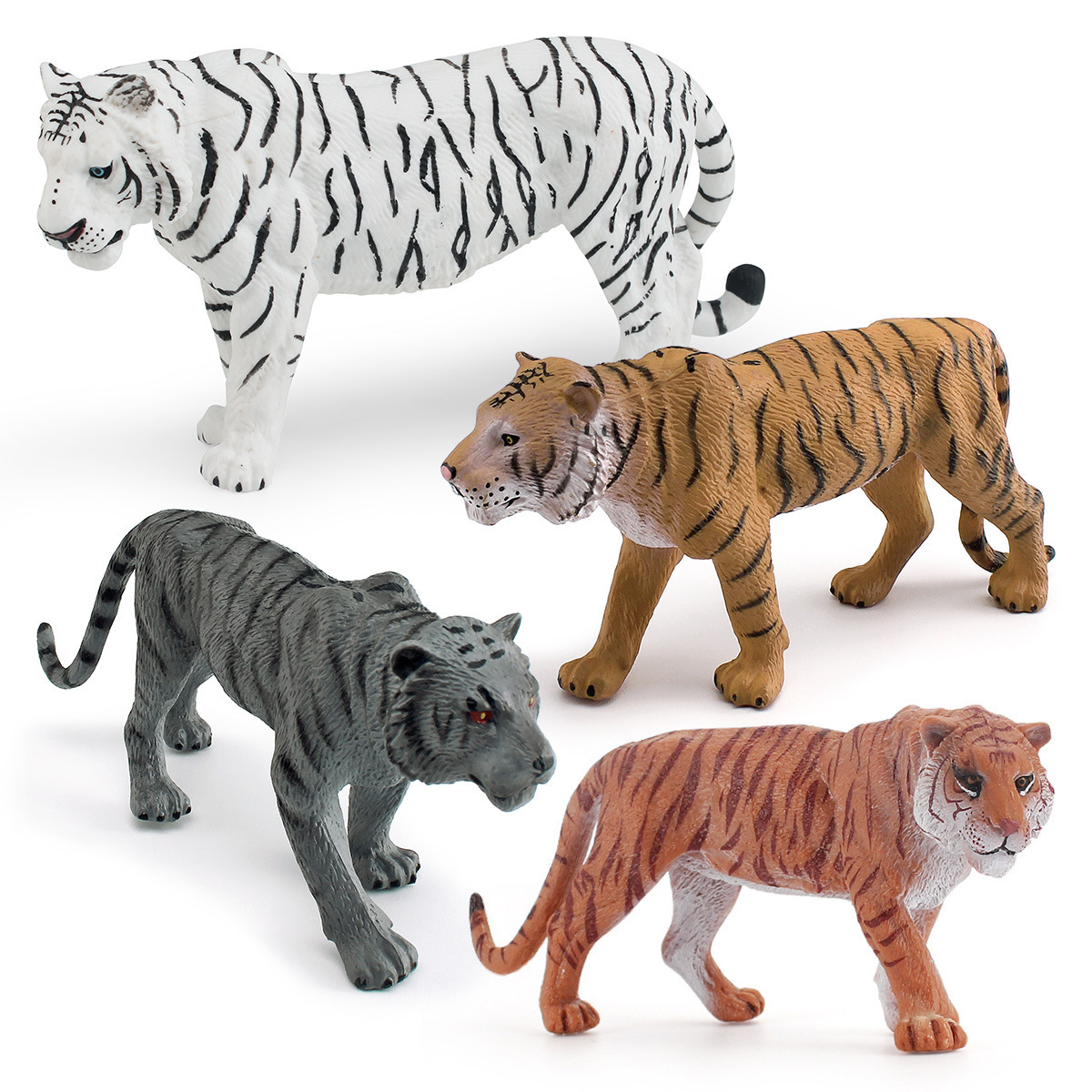 Simulación transfronteriza bosque animal Tigre modelo Cognición de los niños Bangladesh Tigre Blanco tigre blanco escritorio adornos estáticos
