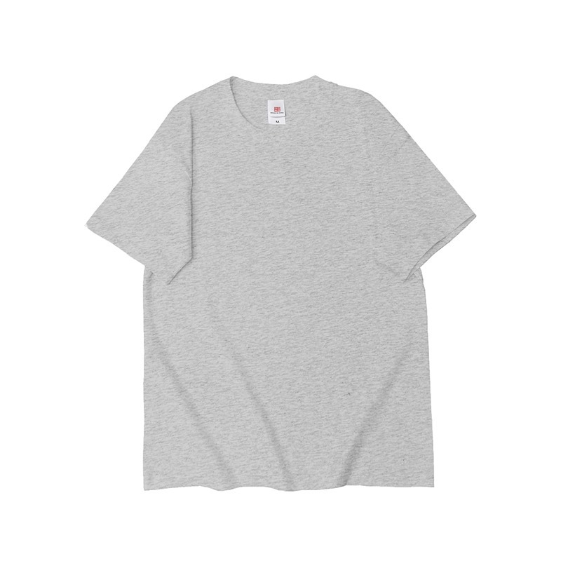 Camiseta de algodón de manga corta para hombres transpirable de color sólido cuello redondo soporte de logotipo personalizado camiseta publicitaria camiseta camiseta