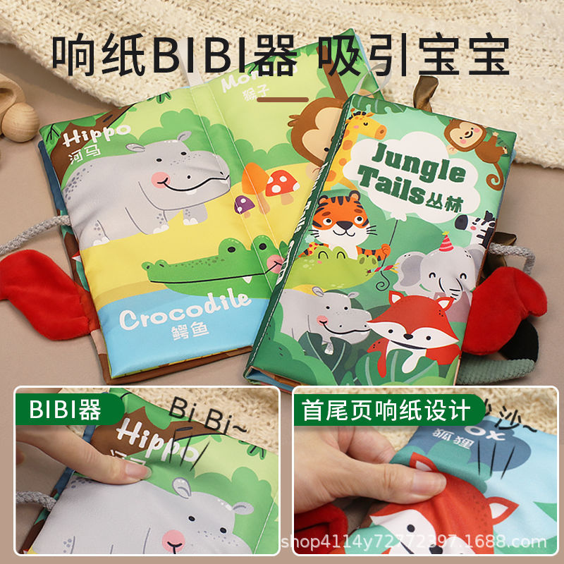 Libro de tela de cola para bebés rasgar y rasgar libros nuevos estudiantes encuentran cajas de regalo para bebés sacan rabanes juguetes tranquilos mordidos