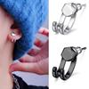 Three dimensional black fashionable earrings