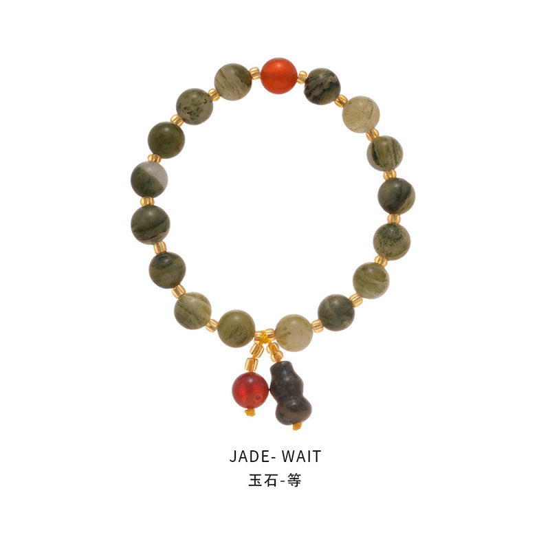 晗珞~草莓晶珍珠玉石猫眼石手链清新甜美手串时尚百搭手饰女小众|undefined